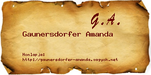 Gaunersdorfer Amanda névjegykártya